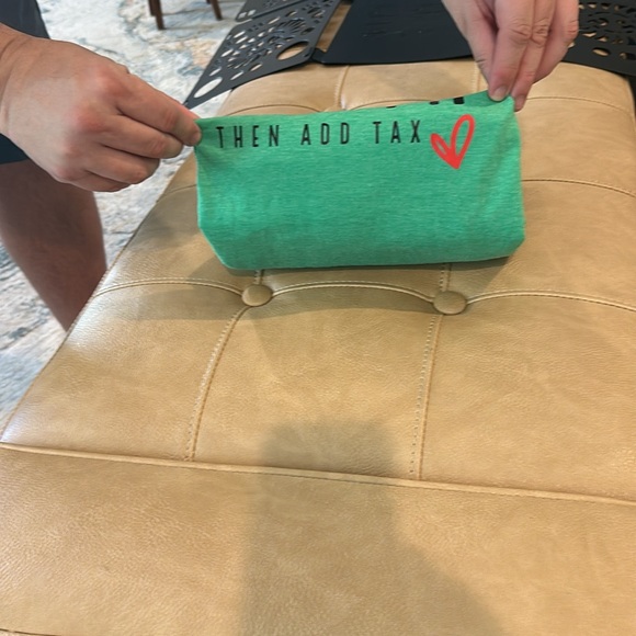 Gildan handmade brand new green XX large T-shir "know your own worth add tax - Picture 7 of 7